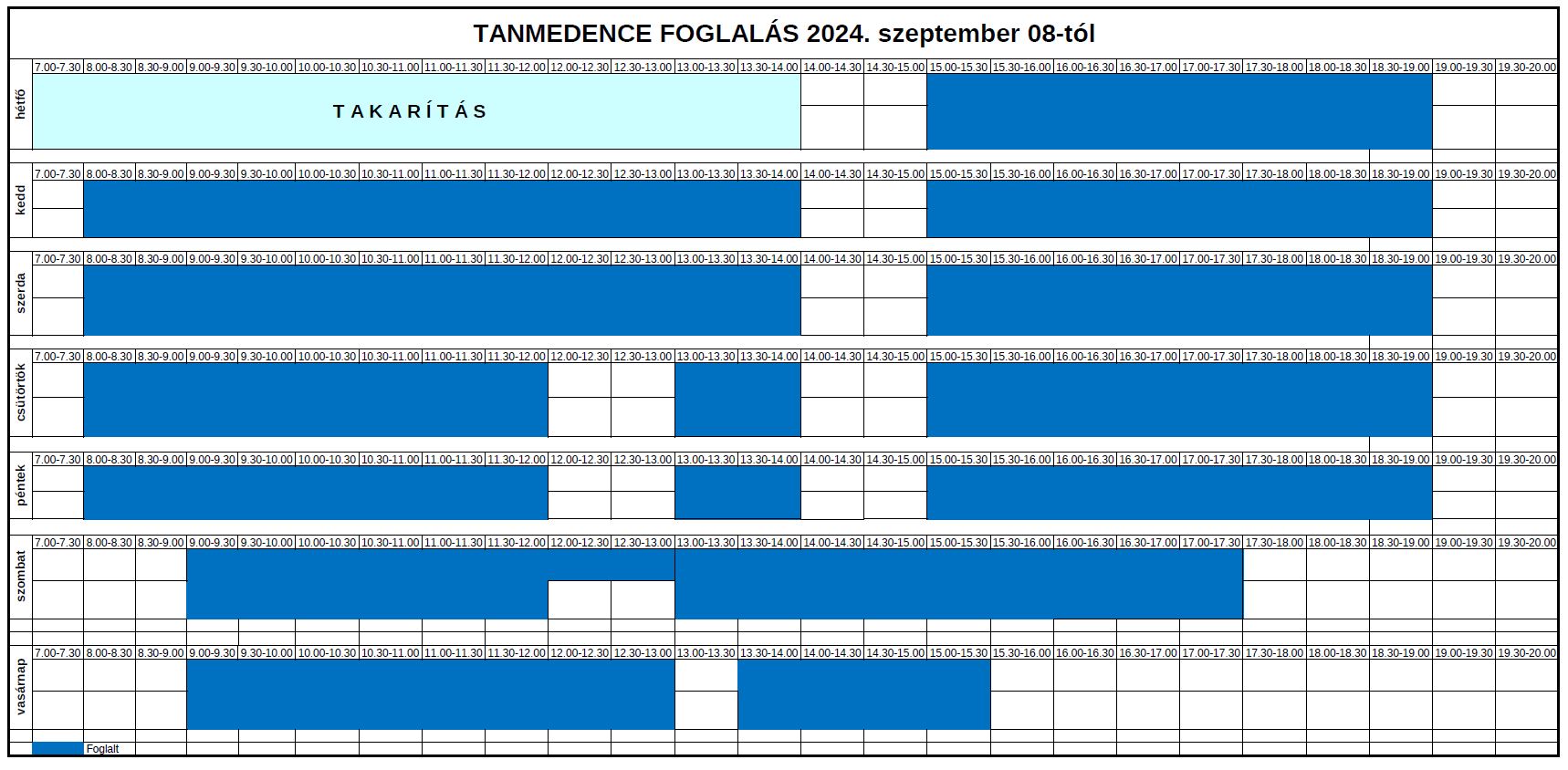 Tanmedence foglalás - 2024. szeptember 8-tól